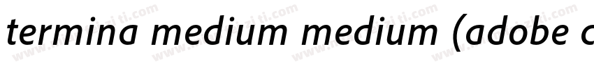 termina medium medium (adobe cloud字体转换